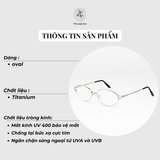  Gọng kính S-2711 dáng oval titanium phong cách thời trang cao cấp 
