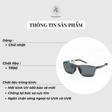  Kính mát phân cực polarized New Balance NB08110X dáng vuông nhựa TR90 chính hãng fullbox 