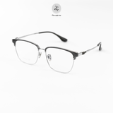 Gọng kính Zay Eyewear T 18320 dáng vuông nửa khung Titanium phong cách Hàn Quốc 