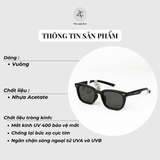  Kính mát New Balance NB08135ZX dáng vuông nhựa acetate chính hãng fullbox 
