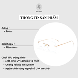 Gọng kính Zay Eyewear 231604 dáng tròn titanium cao cấp