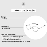  Gọng kính Molsion MA7021 dáng oval titanium chính hãng fullbox 