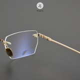  Gọng khoan không viền Chrome Hearts CH8114 dáng đa giác titanium cao cấp fullbox 