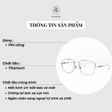  Gọng kính GM Martin dáng phi công titanium 