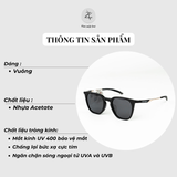  Kính mát New Balance NB02024ZX dáng vuông nhựa acetate chính hãng fullbox 