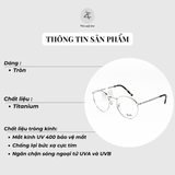 Gọng kính RayBan 0RX3637V dáng tròn kim loại chính hãng fullbox