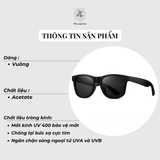  Kính mát S16101 dáng vuông nhựa TR90 Hàn Quốc 