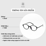  Gọng kính 86016 dáng oval nhựa TR90 dẻo cao cấp 