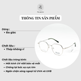  Gọng kính Velocity VL23535 dáng lục giác thép không gỉ chính hãng fullbox 