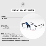  Gọng kính Ziozia KHHSIT7023 dáng tròn Nhựa acetate fullbox chính hãng 