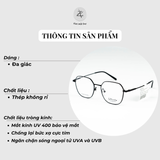 Gọng kính Velocity VL23342 dáng đa giác thép không gỉ chính hãng fullbox