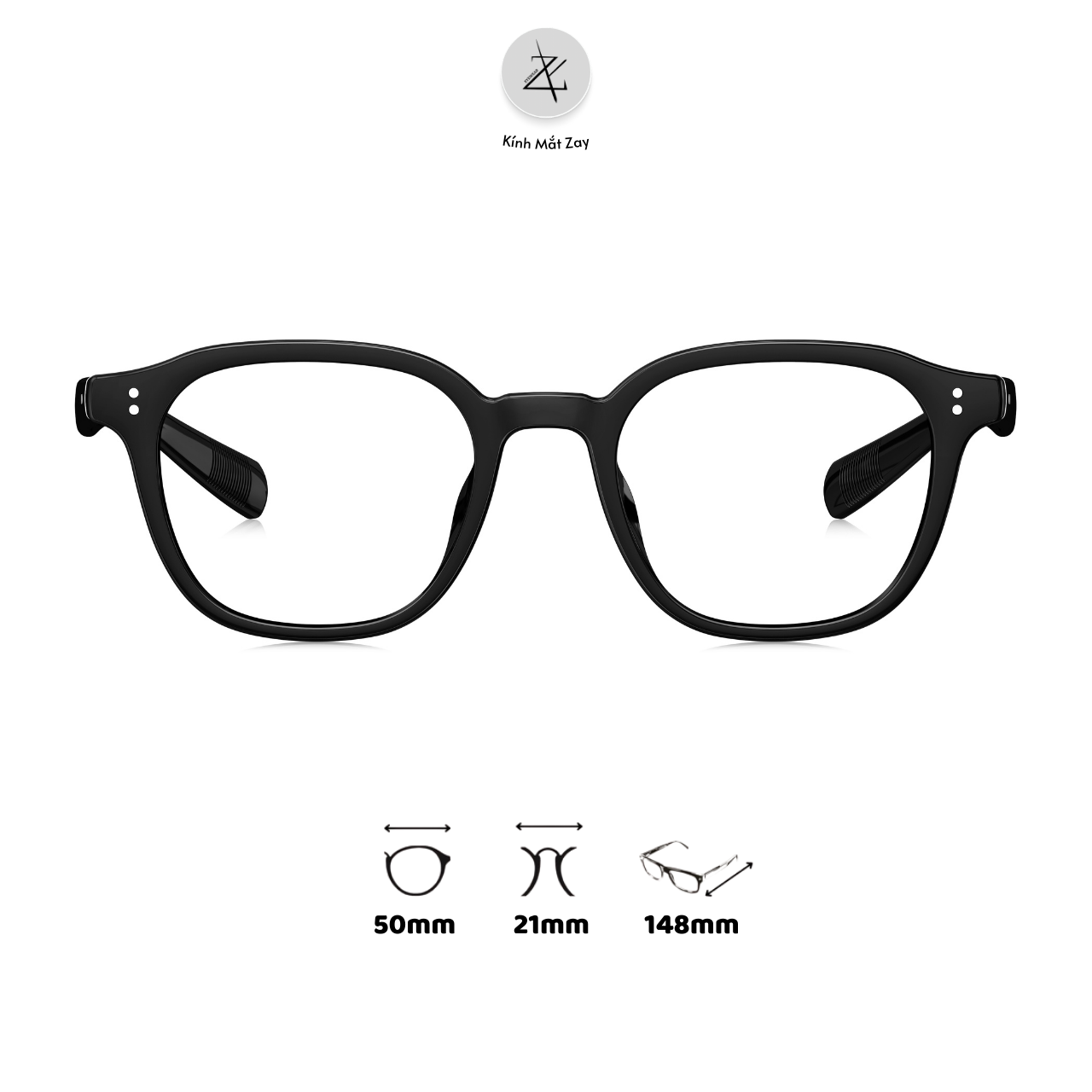  Gọng kính Bolon BJ5205 dáng đa giác nhựa acetate chính hãng fullbox 