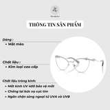Gọng kính Swarovski 0SK1033 4001 dáng mắt mèo kim loại chính hãng fullbox