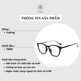  Gọng kính Zay Eyewear 86013 dáng vuông nhựa TR90 phong cách hàn quốc 