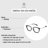  Gọng kính Molsion MA6056 dáng vuông titanium chính hãng fullbox 