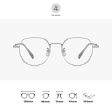  Gọng kính Zay Eyewear 98717 dáng đa giác titanium phong cách Hàn Quốc 