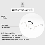  Gọng kính Fendy FF0340 dáng tròn Titanium cao cấp fullbox 
