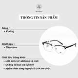  Gọng kính nửa khung New Balance NBO09483Z dáng vuông nhựa & kim loại chính hãng fullbox 