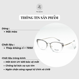  Gọng kính Velocity VL23597 dáng mắt mèo nhựa TR90 & kim loại chính hãng fullbox 