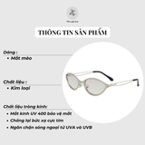  Kính Mát Zay Eyewear OF6228 dáng mắt mèo kim loại thời trang cao cấp 