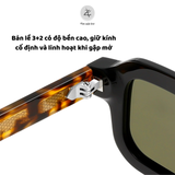  Kính mát S32132 dáng chữ nhật nhựa TR90 Hàn Quốc 
