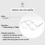  Gọng kính Velocity VL23596 dáng đa giác thép không gỉ chính hãng fullbox 