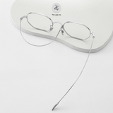 Gọng kính Zay Eyewear 9109 dáng đa giác titanium phong cách Hàn Quốc