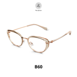 Gọng kính Molsion MA6032 dáng mắt mèo nhựa acetate & titanium chính hãng fullbox