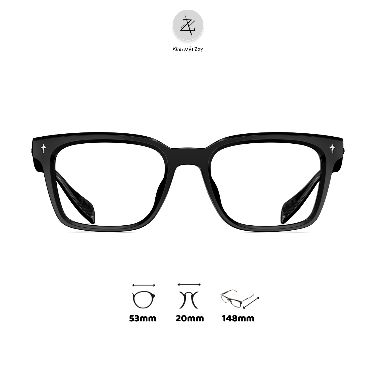  Gọng kính Molsion MJ3119 dáng vuông nhựa acetate chính hãng fullbox 