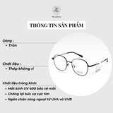  Gọng kính Velocity VL23308 dáng tròn thép không gỉ chính hãng fullbox 