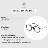  Gọng kính Parim 85053 dáng Đa giác Tr90 titanium fullbox chính hãng 