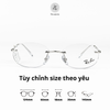  Gọng kính khoan không viền RayBan RB3767V dáng oval chính hãng fullbox 