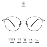  Gọng kính Zay Eyewear 18091 dáng tròn titanium phong cách Hàn Quốc 