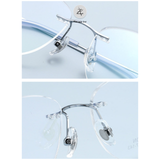  Gọng khoan không viền 2802 dáng vuông titanium cao cấp 