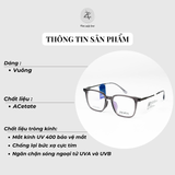  Gọng kính Ziozia KHHSIT5011 dáng Vuông Nhựa acetate fullbox chính hãng 