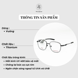  Gọng kính New Balance Elock NBL05356X dáng vuông kim loại chính hãng fullbox 