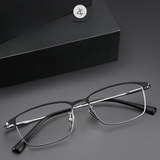  Gọng kính nửa khung Zay Eyewear J85941 dáng chữ nhật titanium phong cách Hàn Quốc 