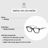  Gọng kính New Balance NBN06255X dáng vuông nhựa acetate chính hãng full box 