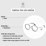  Gọng kính Helen Keller H82607 dáng tròn chính hãng fullbox 