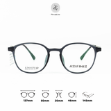  Gọng kính Asifinis 8002 dáng tròn nhựa TR90 dẻo & titanium chính hãng 