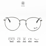  Gọng kính RayBan 0RX3447V dáng tròn kim loại chính hãng fullbox 