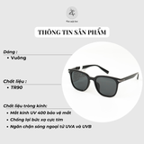  Kính mát phân cực polarized Gangnary TR28025 dáng vuông TR90 chính hãng 