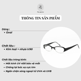  Gọng kính nửa khung K9200 dáng oval nhựa TR90 dẻo cao cấp 