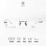 Gọng khoan không viền Dox 8501 dáng chữ nhật Titanium chính hãng