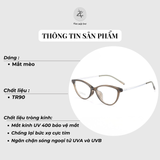  Gọng kính Zay Eyewear 56809 dáng mắt mèo nhựa TR90 phong cách Hàn Quốc 