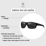 Kính mát S16110 dáng vuông nhựa TR90 Hàn Quốc