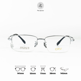  Gọng kính xẻ cước nửa khung CRV J88306 dáng chữ nhật Titanium chính hãng 