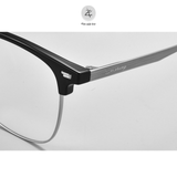  Gọng kính Zay Eyewear 6031 dáng vuông nửa khung Titanium phong cách Hàn Quốc 