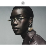  Gọng khoan không viền RayBan X ASAP Rocky 0RX3928V dáng chữ nhật kim loại chính hãng fullbox 