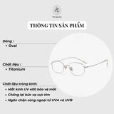  Gọng kính Zay Eyewear 9106 Titanium dáng oval phong cách thời trang cao cấp 